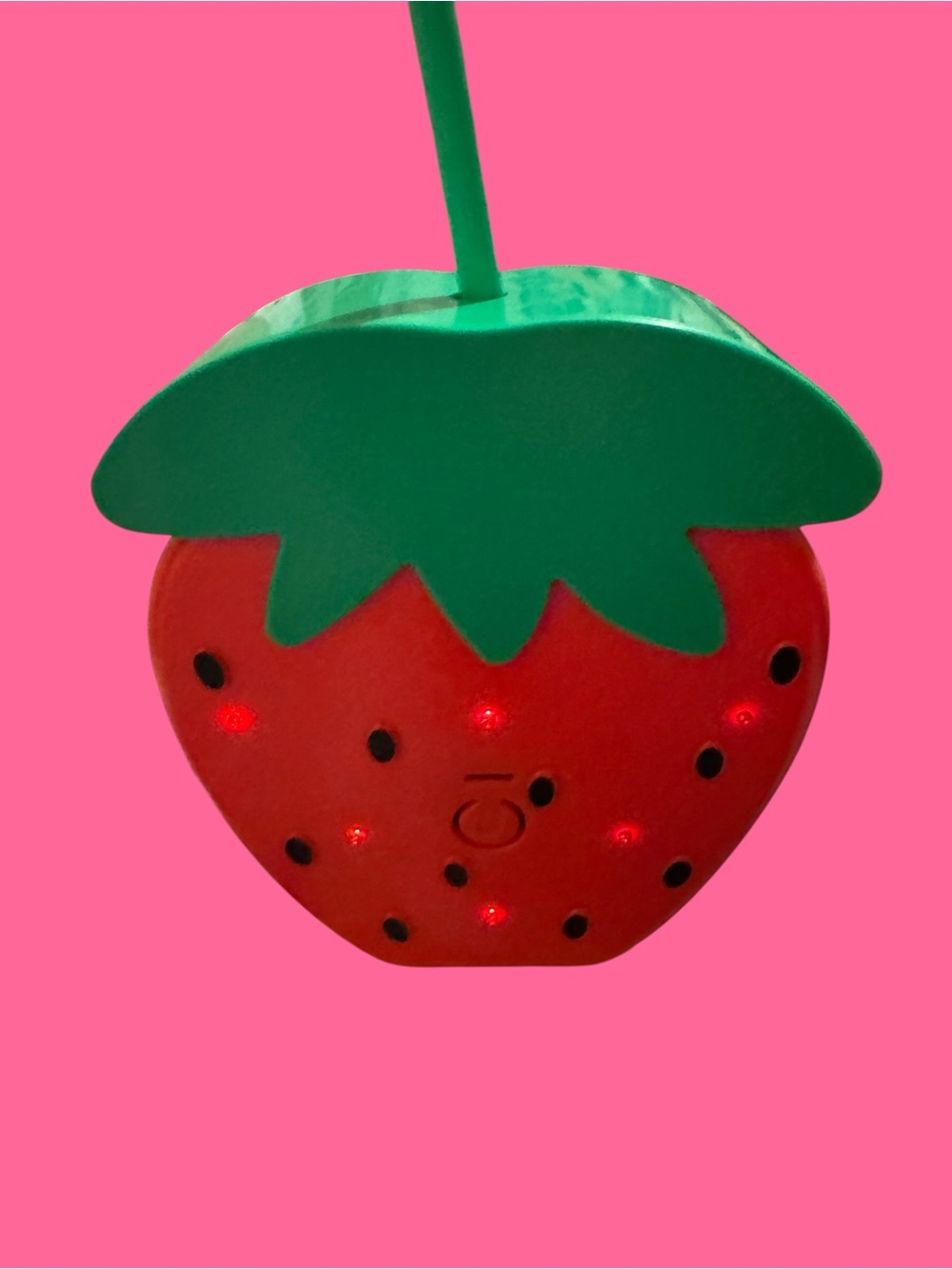 Strawberry LED Light-Up Tumbler Cup With Straw NWT